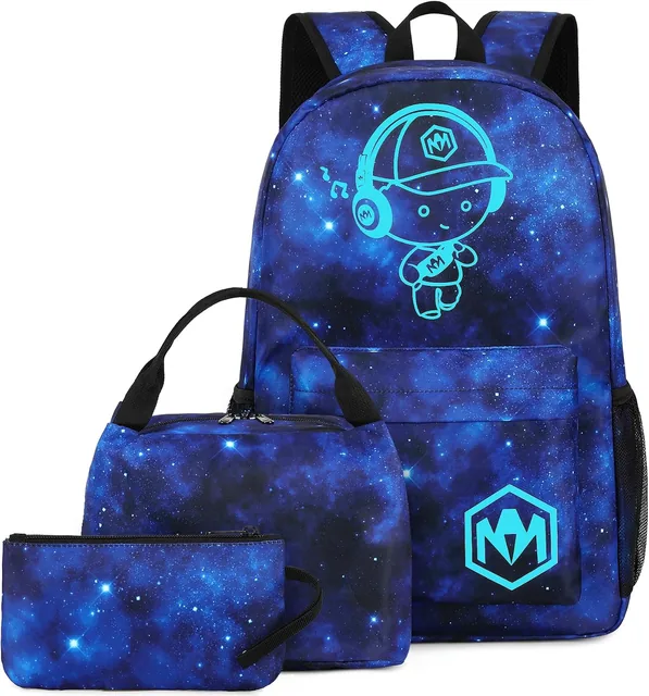 Starry sky school backpack set — product view 7